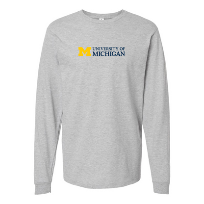 Youth University of Michigan Logo Cotton Long Sleeve T-Shirt