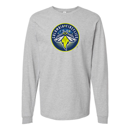 Men's Columbia Fireflies Logo Cotton Long Sleeve T-Shirt