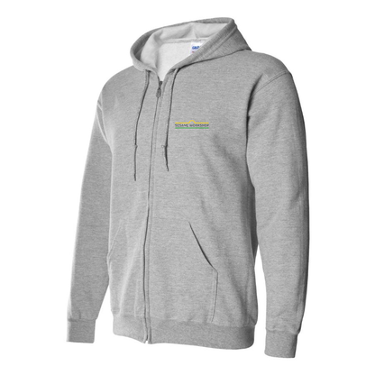 Men's Sesame Workshop Logo  Zipper Hoodie