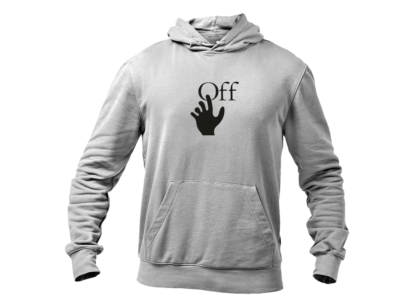 Men's Off-White Hand Gildan  Heavy Blend Hooded Sweatshirt