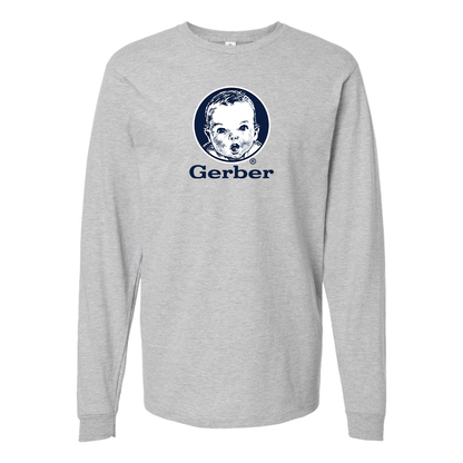 Men's Gerber  Logo Cotton Long Sleeve T-Shirt
