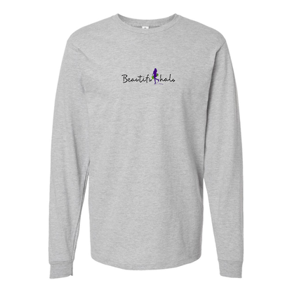 Men's Beatiful Halo Logo Cotton Long Sleeve T-Shirt