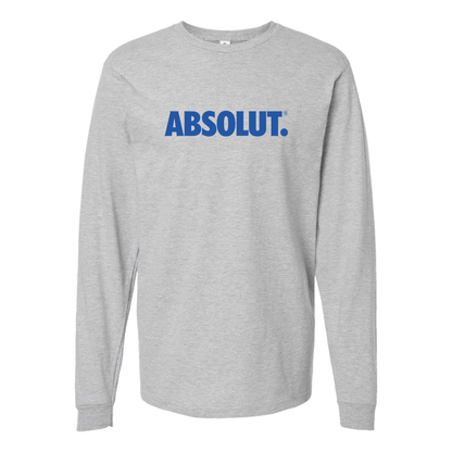 Men's Absolut Logo Cotton Long Sleeve T-Shirt
