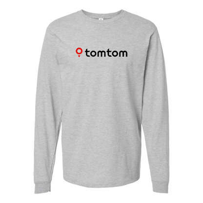 Men's TomTom Logo Cotton Long Sleeve T-Shirt