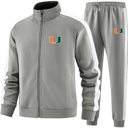 Men's Miami Hurricanes Logo Dri-Fit TrackSuit
