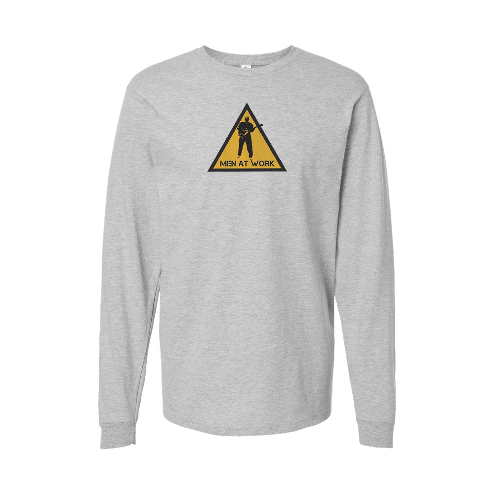 Youth Men at Work Logo Cotton Long Sleeve T-Shirt