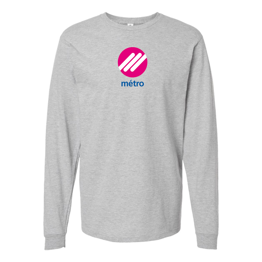 Men's Lausanne Métro Logo  Cotton Long Sleeve T-Shirt