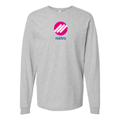Men's Lausanne Métro Logo  Cotton Long Sleeve T-Shirt
