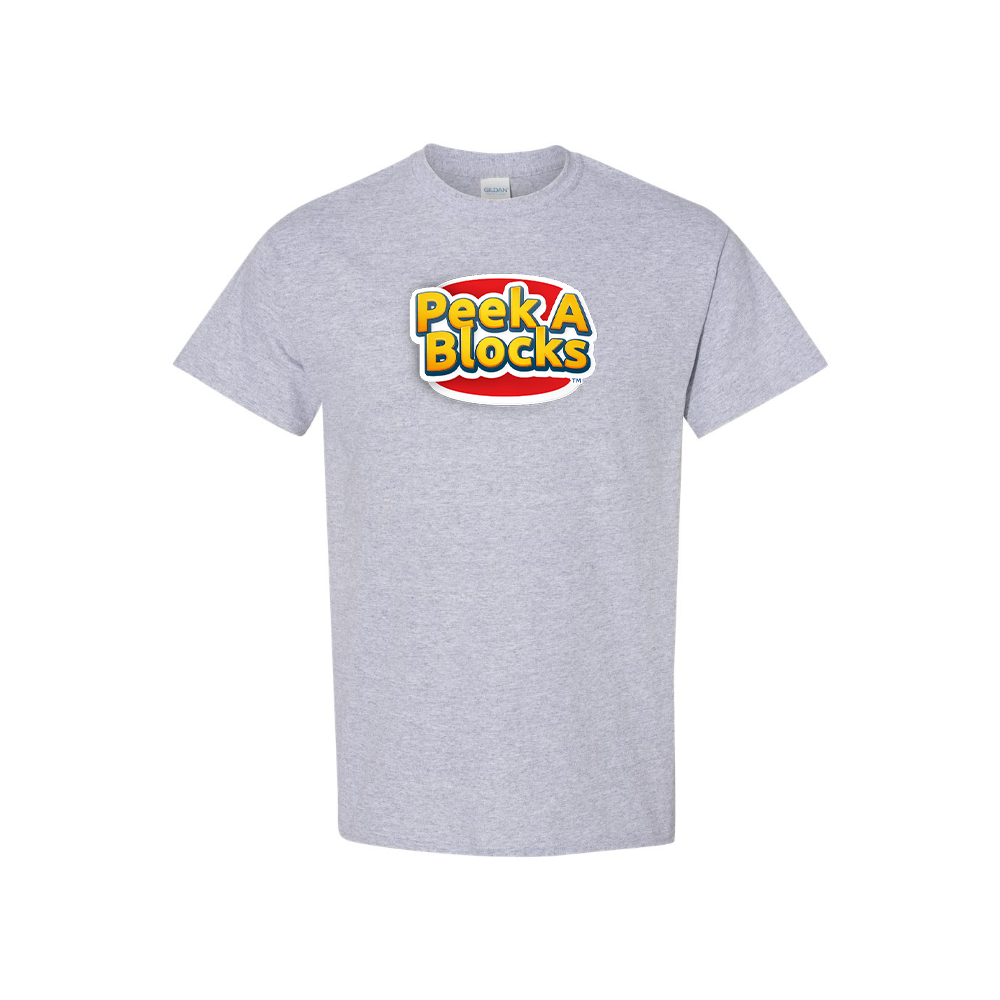 Men's Peek A Blocks Logo Cotton T-Shirt