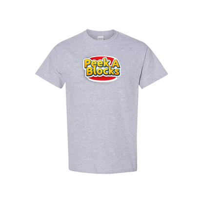 Men's Peek A Blocks Logo Cotton T-Shirt