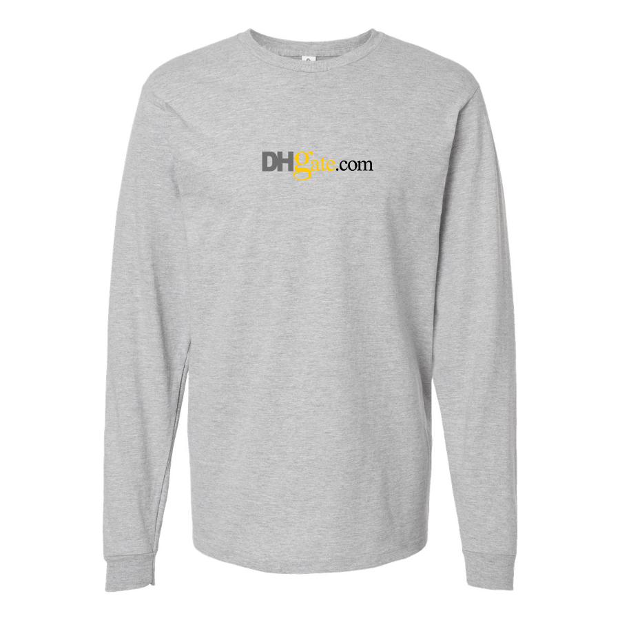 Men's DHgate Logo Cotton Long Sleeve T-Shirt