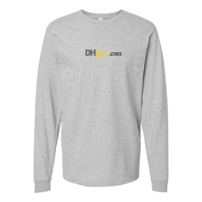 Men's DHgate Logo Cotton Long Sleeve T-Shirt