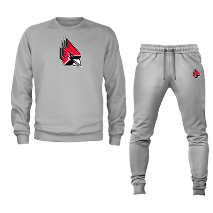Men's   Ball State Cardinals Crewneck Sweatshirt Joggers Suit
