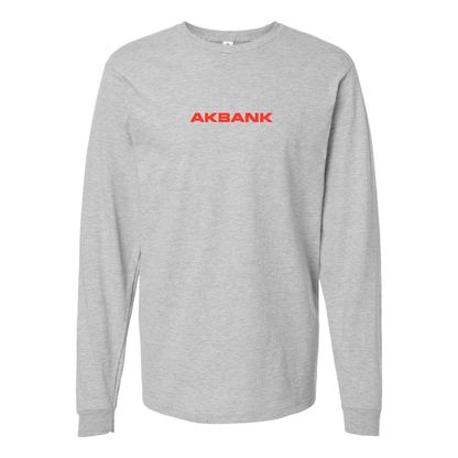 Men's Akbank Logo Cotton Long Sleeve T-Shirt