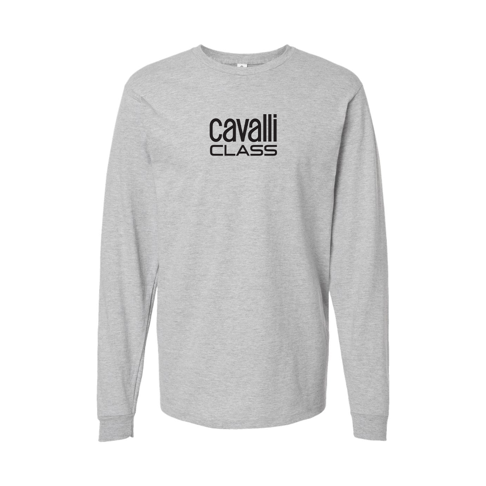 Youth Cavalli Class Logo Cotton Long Sleeve T-Shirt