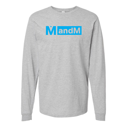 Men's MandM  Logo Cotton Long Sleeve T-Shirt