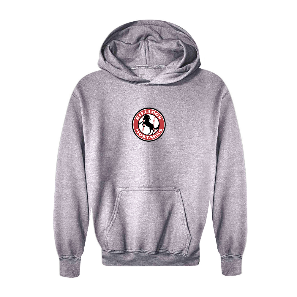 Youth Billings Mustangs Logo Pullover Hoodie