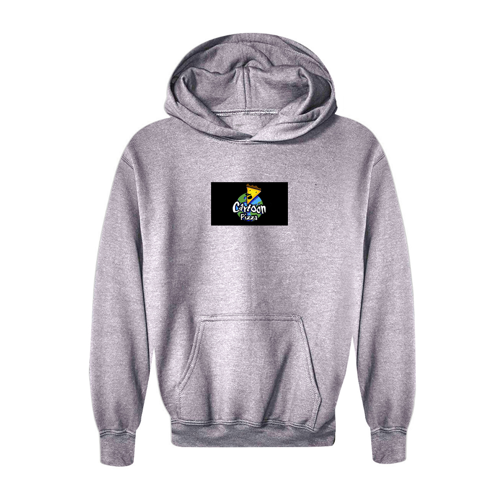 Youth Cartoon Pizza Logo Pullover Hoodie