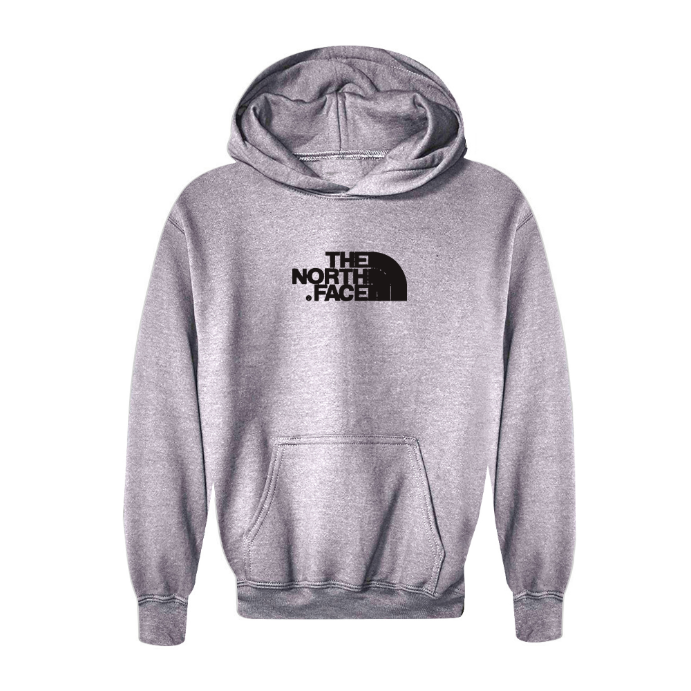 Youth The North Face Black Logo white Pullover Hoodie