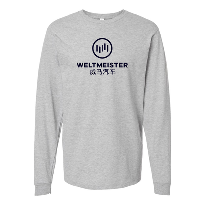 Men's Weltmeister Logo  Cotton Long Sleeve T-Shirt