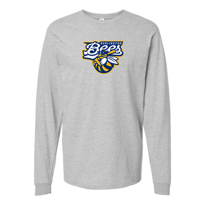 Men's Burlington Bees  Logo Cotton Long Sleeve T-Shirt
