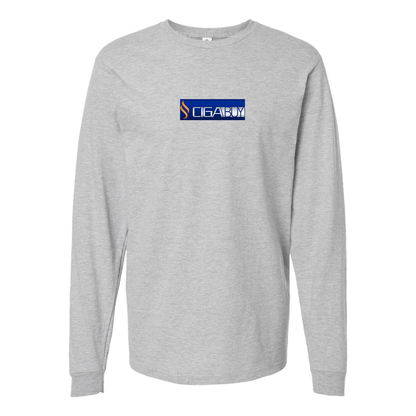 Men's CigaBuy  Logo Cotton Long Sleeve T-Shirt