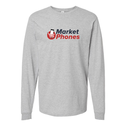 Men's MarketPhones.com Logo Cotton Long Sleeve T-Shirt