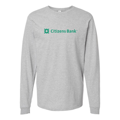 Men's Citizens Bank Logo Cotton Long Sleeve T-Shirt