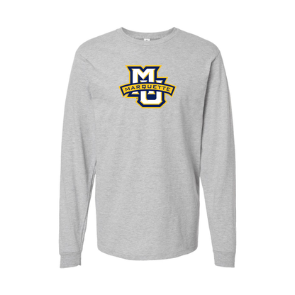 Youth Marquette Golden Eagles Logo Cotton Long Sleeve T-Shirt
