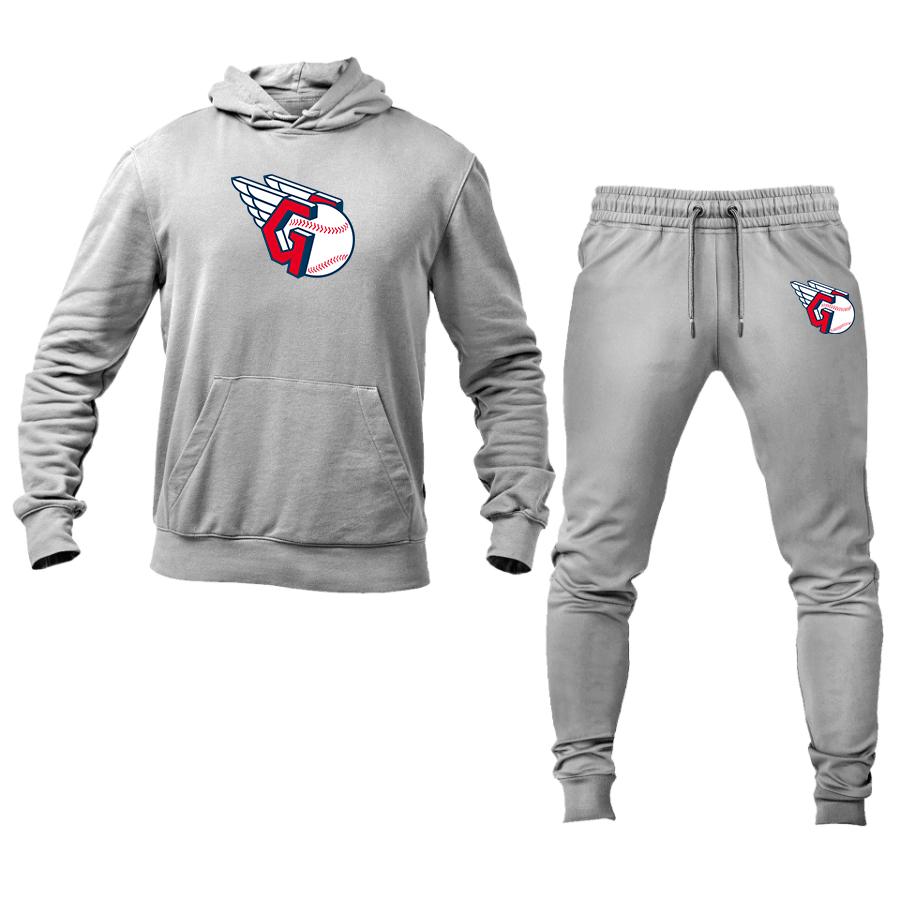 Men's Cleveland Guardians  Logo Hoodie Joggers Set