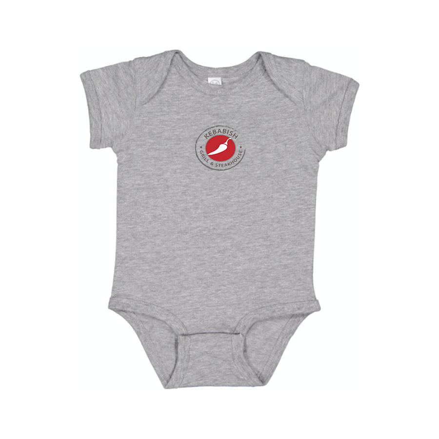 Kebabish Grill & Steakhouse Logo Baby Onesie Romper