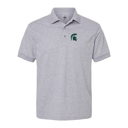 Men's Michigan State Spartans Logo Dry Blend Polo