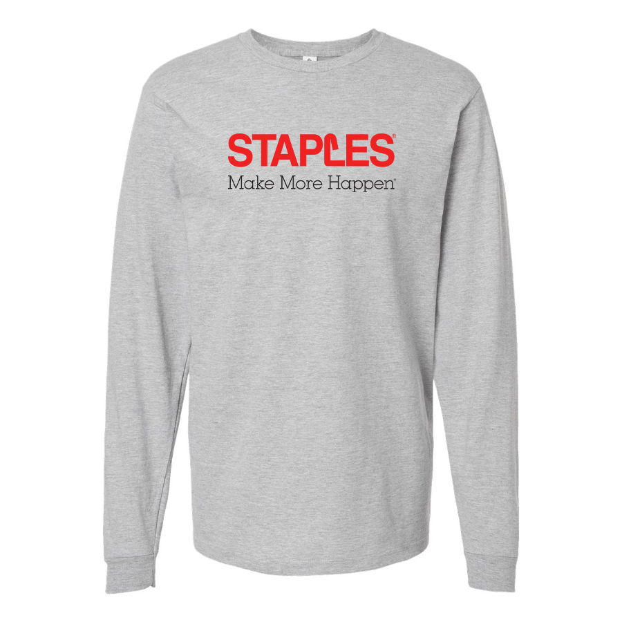 Men's Staples Logo  Cotton Long Sleeve T-Shirt