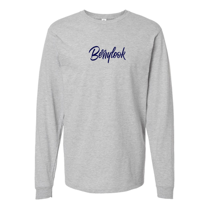Men's Berrylook  Logo Cotton Long Sleeve T-Shirt