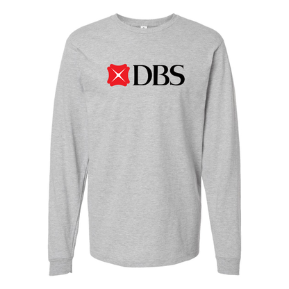 Men's DBS Bank Logo Cotton Long Sleeve T-Shirt