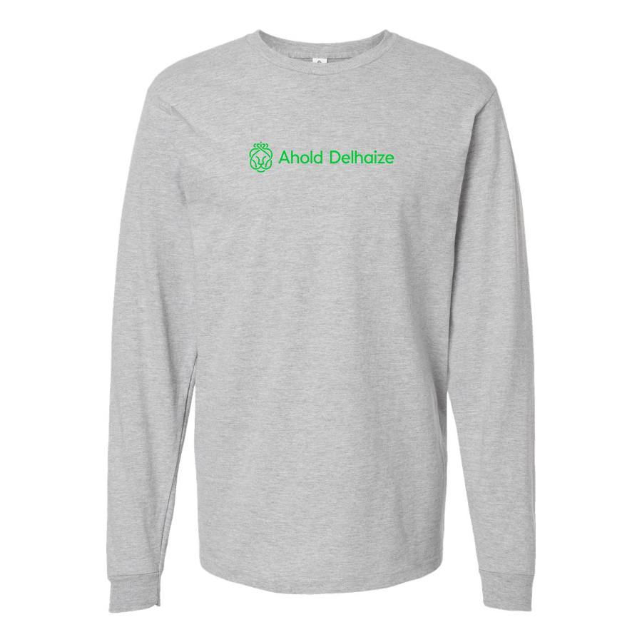Men's Ahold Delhaize Vertical Logo  Cotton Long Sleeve T-Shirt