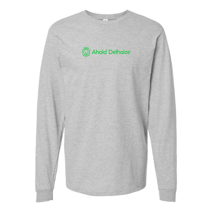 Men's Ahold Delhaize Vertical Logo  Cotton Long Sleeve T-Shirt