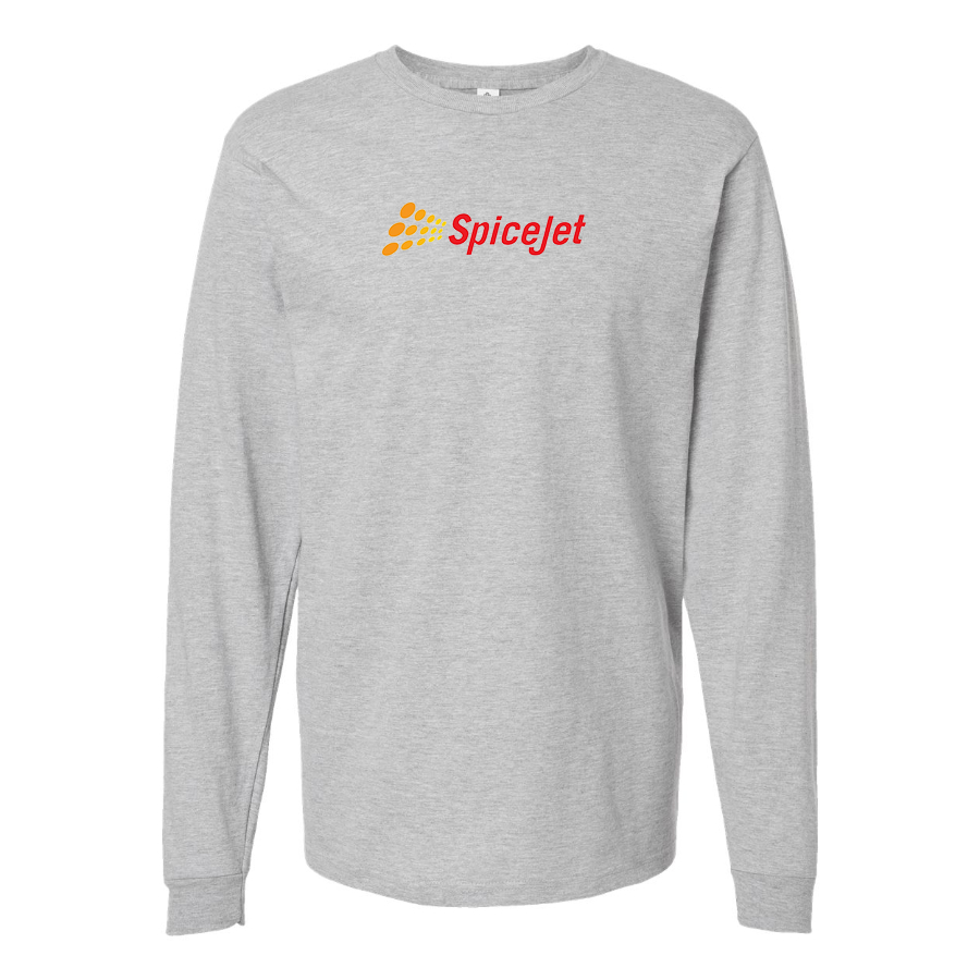 Men's SpiceJet Logo  Cotton Long Sleeve T-Shirt