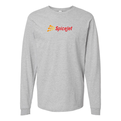 Men's SpiceJet Logo  Cotton Long Sleeve T-Shirt