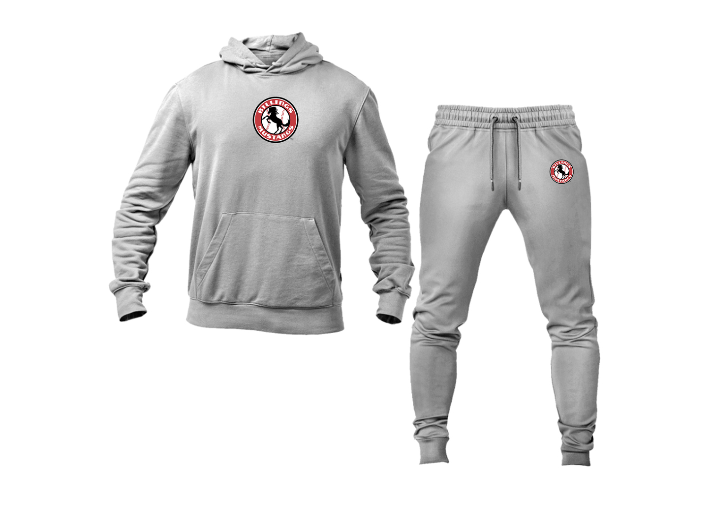 Men's Billings Mustangs Logo Hoodie Joggers Set