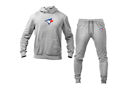 Men's Bluefield Blue Jays Logo Hoodie Joggers Set