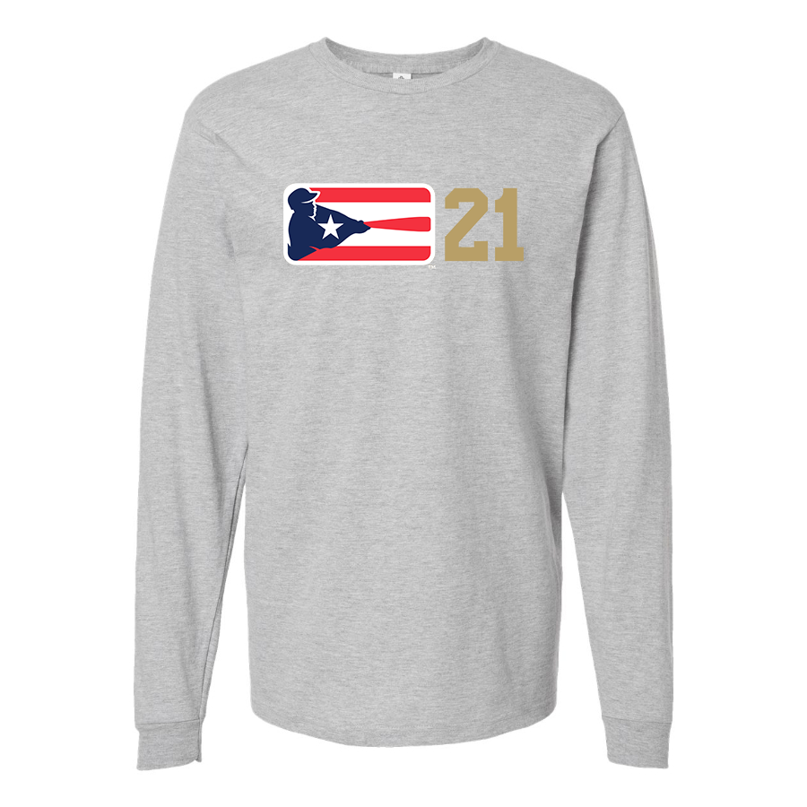 Men's  Liga de Beisbol Profesional Roberto Clemente Logo Cotton Long Sleeve T-Shirt