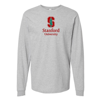 Men's Stanford University Logo  Cotton Long Sleeve T-Shirt