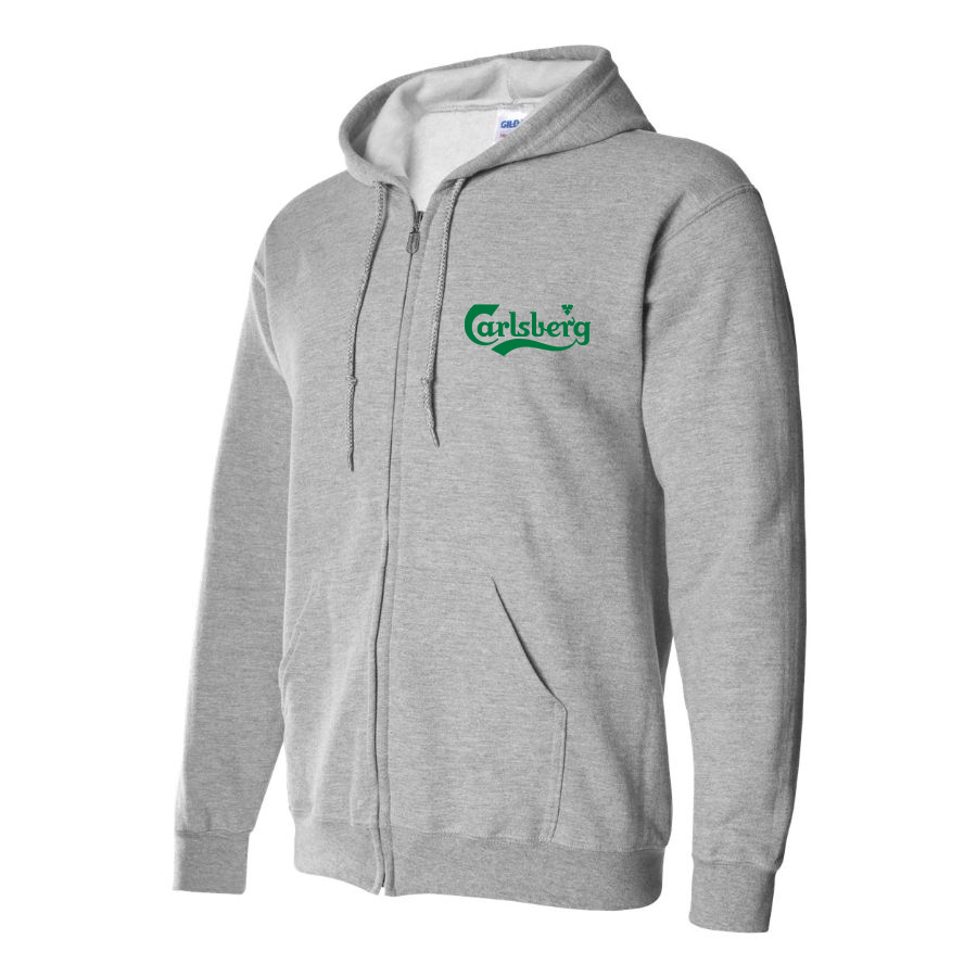 Men's Carlsbery Logo Zipper Hoodie