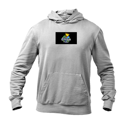 Men's Cartoon Pizza Logo Pullover Hoodie