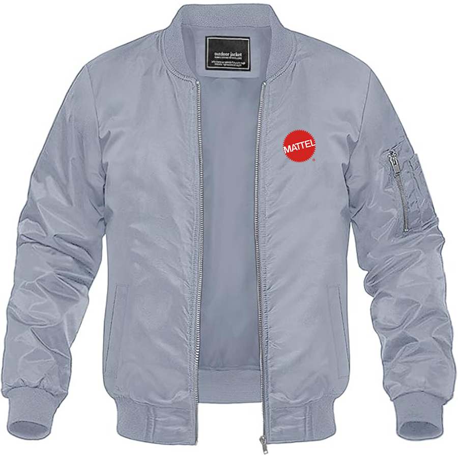 Men's  Mattel  Logo Lightweight Bomber Jacket Windbreaker Softshell Varsity Jacket Coat