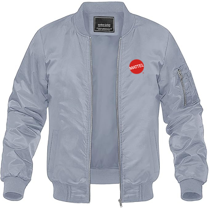 Men's  Mattel  Logo Lightweight Bomber Jacket Windbreaker Softshell Varsity Jacket Coat