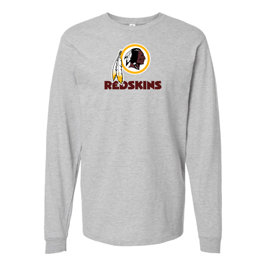 Men's Washington Redskins Logo  Cotton Long Sleeve T-Shirt