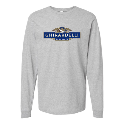 Men's Ghirardell Logo Cotton Long Sleeve T-Shirt