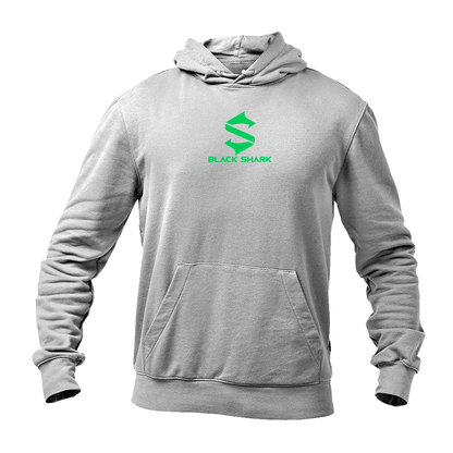 Men's Black Shark Logo Pullover Hoodie